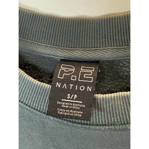 PE Nation Women's Size Small Green One Division Sweatshirt Pullover Crew Neck - Picture 7 of 8